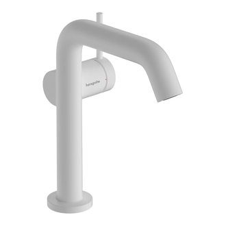 Смеситель для раковины 150 Fine CoolStart Hansgrohe Tecturis S (цвет - белый матовый), без донного клапана 73341700