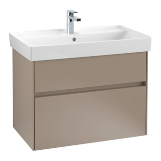 Тумба под умывальник с LED подсветкой 75,4 см Villeroy & Boch Collaro (Truffle Grey) (C010L0VG) фото 1 Aquada.com.ua