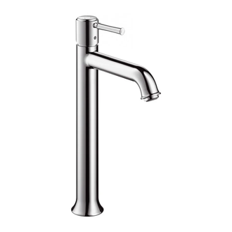 Сместитель для раковины, однорычажный Hansgrohe Talis Classic (цвет - хром), с донным клапаном (14116000) фото 1 Aquada.com.ua