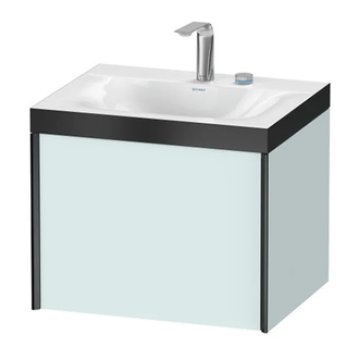 Тумба подвесная с раковиной c-bonded Duravit XViu 60 x 48 см, светло-голубой матовый (XV4609EB209P) фото 1 Aquada.com.ua