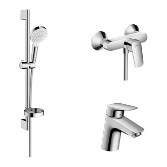 Набор смесителей для душа 3-в-1 Hansgrohe Logis/Crometta Vario (цвет - хром) (71600115) фото 1 Aquada.com.ua