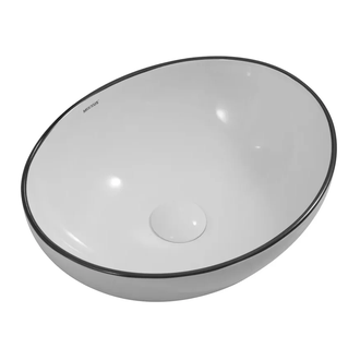 MIXXUS PREMIUM Ellipse-0108 Умывальник накладной 40х33 см, белый (MP6527)
