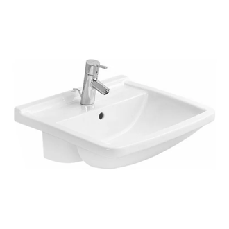 Раковина полувстраиваемая Duravit Starck 3 55 х 46 см (0310550000) фото 1 Aquada.com.ua