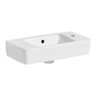 Маленькая (мини) раковина Geberit Selnova Compact 50 х 25 см, с 1 отверстием под смеситель справа (501.507.00.1)