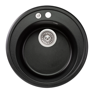 Lidz D510/200 Кухонная мойка, черная матовая (LIDZBLM14D510200)
