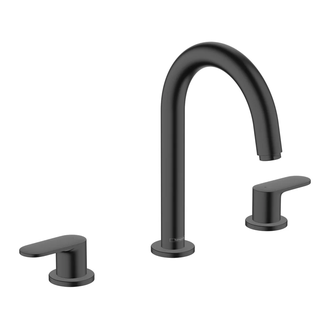 Смеситель для раковины Hansgrohe Vernis Blend (цвет - чёрный матовый), с донным клапаном (71553670) фото 1 Aquada.com.ua