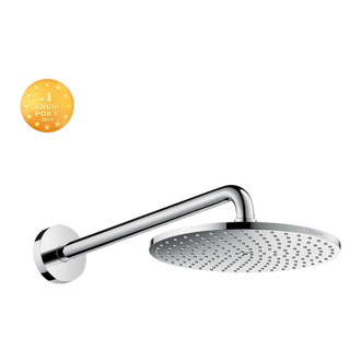 HANSGROHE Верхний душ S 240 1 jet, с держателем, PowderRain, хром Raindance S (27607000) фото 1 Aquada.com.ua