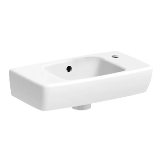Маленькая (мини) раковина Geberit Selnova Compact 45 х 25 см, с 1 отверстием под смеситель справа (500.318.01.1)