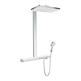 Душевая система с термостатом Hansgrohe Rainmaker Select 460 Showerpipe 2jet (цвет - хром/белый) (27109400) фото 1 Aquada.com.ua