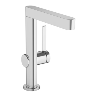 Смеситель для раковины высокий Hansgrohe Finoris (цвет - хром), с донным клапаном Push Open (76060000) фото 1 Aquada.com.ua