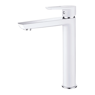 Смеситель для раковины, высокий Imprese Podzima Breclav white (цвет - хром/белый) (05245WH) фото 1 Aquada.com.ua