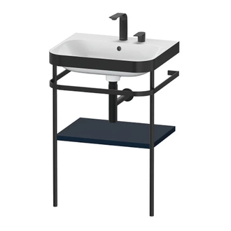 Раковина c-bonded с напольной металлической консолью Duravit Happy D.2 Plus 57,5 х 49 см (HP4735E9898) фото 1 Aquada.com.ua