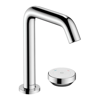 Смеситель для раковины 150 CoolStart на 2 отверстия Hansgrohe Tecturis S (цвет - хром), с донным клапаном 73353000