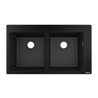 Hansgrohe S510-F770 Кухонна мийка на 2 чаші, Graphiteblack (43316170)