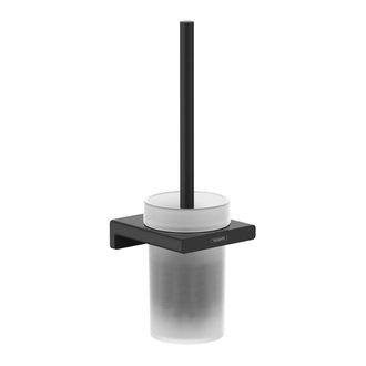 Ёршик подвесной Hansgrohe AddStoris, чёрный матовый/стекло матовое (41752670) фото 1 Aquada.com.ua