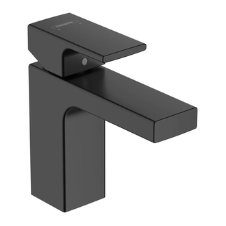 Смеситель для раковины 100 Hansgrohe Vernis Shape (цвет - чёрный матовый), с донным клапаном (71561670) фото 1 Aquada.com.ua