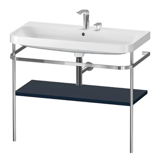 Раковина c-bonded с напольной металлической консолью Duravit Happy D.2 Plus 97,5 х 49 см (HP4838E9898) фото 1 Aquada.com.ua