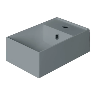 Маленькая (мини) раковина Simas Agile 40 х 27 см, Cemento Matt (AG40CEMENTO) фото 1 Aquada.com.ua