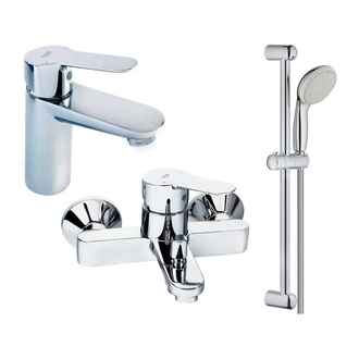 Grohe Комплект смесителей BauEdge 3 в 1 для ванной (123365S) (123365S) фото 1 Aquada.com.ua