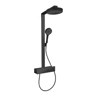 Душевая система с термостатом Hansgrohe Rainfinity Showerpipe 250 1jet EcoSmart с ShowerTablet 350 (цвет - чёрный матовый) 28742670