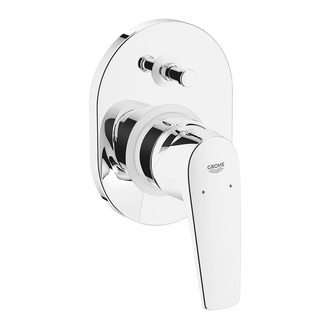 Смеситель для ванны Grohe Bau Flow (цвет - хром), в комплекте со скрытой частью (29045000) фото 1 Aquada.com.ua