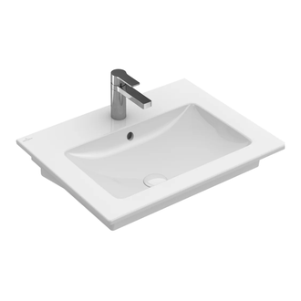 VILLEROY & BOCH VERITY LINE умывальник 60*50см, цетр.отвестие под смес.выбито, с переливом, цвет белый альпин (4A166001) фото 1 Aquada.com.ua
