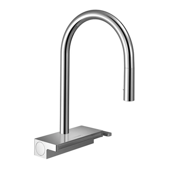 Смеситель для кухни Hansgrohe Aquno Select 170 3jet, sBox (цвет - хром), с вытяжным душем (73831000) фото 1 Aquada.com.ua