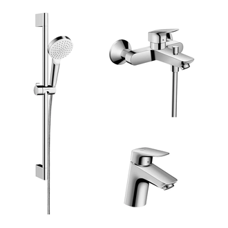 Набор смесителей для ванны 3-в-1 Hansgrohe Logis/Crometta (цвет - хром) (20200009) фото 1 Aquada.com.ua