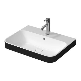 Раковина накладная на столешницу Duravit Happy D.2 Plus 60 х 46 см, белый/антрацит матовый (2360606100) фото 1 Aquada.com.ua