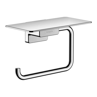 Бумагодержатель без крышки, с полкой Hansgrohe AddStoris (цвет - хром) (41772000) фото 1 Aquada.com.ua