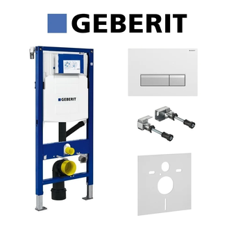 Инсталляция Geberit Duofix (3-в-1) в комплекте с клавишей Sigma 40 (функция поглащения запахов), белый/мат/алюминий (111.370.00.5+156.050.00.1+111.815.00.1+115.600.KQ.1) фото 1 Aquada.com.ua