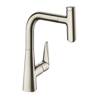Смеситель для кухни, однорычажный Hansgrohe Talis Select S (цвет - сталь) (72822800) фото 1 Aquada.com.ua