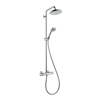 Душевая система с термостатом Hansgrohe Croma Showerpipe 220 1jet (цвет - хром) (27185000) фото 1 Aquada.com.ua