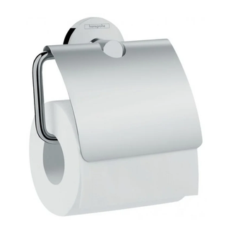 HANSGROHE Держатель туалетной бумаги, с крышкой, хром Logis (41723000) фото 1 Aquada.com.ua