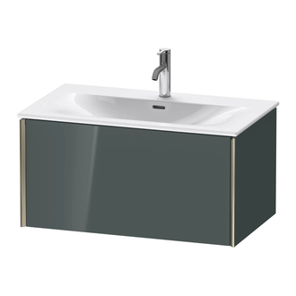 Тумба подвесная под раковину Duravit XViu 81 x 48 см, доломитово-серый глянцевый лак (XV40340B138) фото 1 Aquada.com.ua