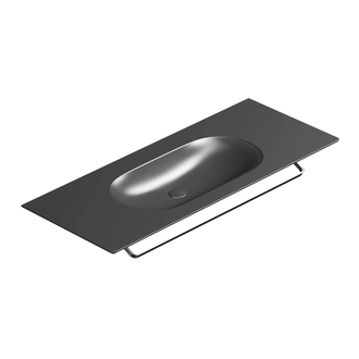 Раковина подвесная Catalano Horizon 125 х 50 см, Satin black (1125HZNS) фото 1 Aquada.com.ua