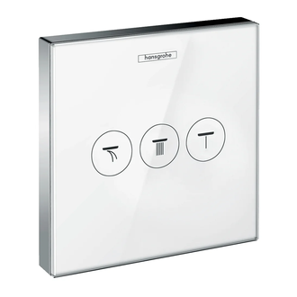 HANSGROHE Модуль с тремя запорными клапанами, стеклянный, белый/хром ShowerSelect (15736400) фото 1 Aquada.com.ua