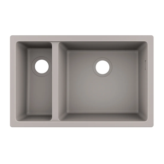 Встраиваемая кухонная мойка Hansgrohe S51 S510-U635 (цвет - серый бетон) 180/450 (43433380) фото 1 Aquada.com.ua