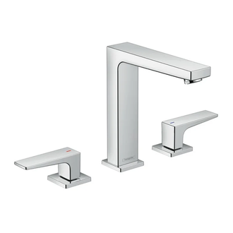 Смеситель для раковины 160, на 3 отверстия Hansgrohe Metropol (цвет - хром), с донным клапаном Push-Open (32515000) фото 1 Aquada.com.ua