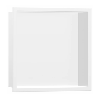 Настенная ниша со встроенной рамой Hansgrohe XtraStoris Original 30 x 30 x 10 см, белый матовый (56061700) фото 1 Aquada.com.ua