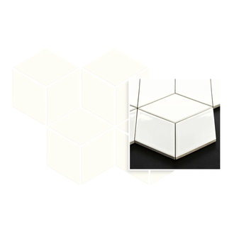 Мозаїка пресована Універсальна Bianco Romb Hexagon 20,4x23,8 код 1825 Ceramika Paradyz (M-P-204X238-1-UNIW.BIROHE)