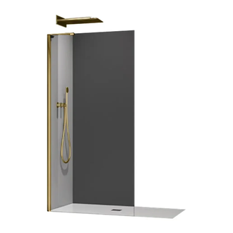 KOER SR SP02-100x200 Walk-In, прозрачное стекло, матовое золото (KR5396)