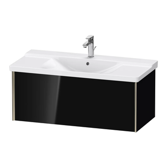 Тумба подвесная под раковину Duravit XViu 101 x 46,9 см, чёрный глянцевый (XV40170B140) фото 1 Aquada.com.ua
