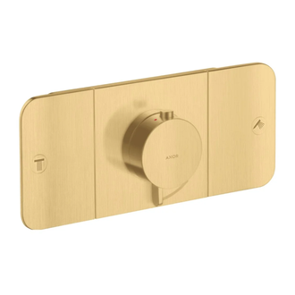 Термостат для душа Axor One, 2 споживача, зовнішня частина, Brushed Gold Optic (45712250) (45792250)