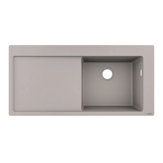 Кухонна мийка Hansgrohe S51 S514-F450 Built-in sink з лівим крилом 1050х415, сoncretegrey (43314380)