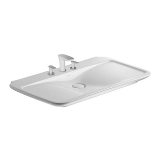 Раковина Duravit Pura Vida 100х52,5 см (с 3 отв. под смеситель) (0371100030) фото 1 Aquada.com.ua