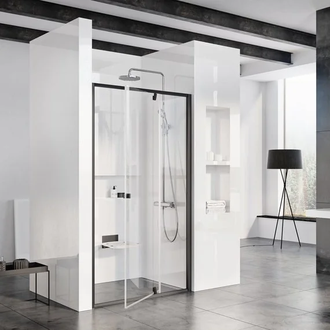 Душевая дверь Ravak Pivot PDOP2 100 х h1900 мм (профиль - чёрный, стекло - прозрачное) (03GA0300Z1) фото 1 Aquada.com.ua