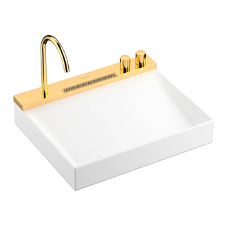 Раковина Hansgrohe Avalegra AquaUnit 58 х 47,5 х 10 см, без переливу, з функцією QuickClean+, із змішувачем, Polished Gold Optic  22472990