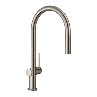 Смеситель для кухни Hansgrohe Talis M54 210 (цвет - нержавеющая сталь), с вытяжным душем (72801800) фото 1 Aquada.com.ua