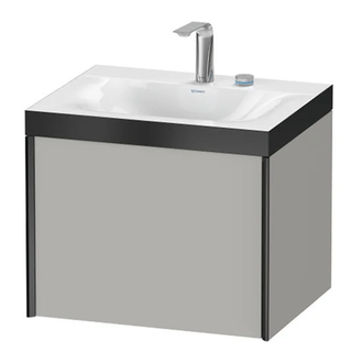 Тумба подвесная с раковиной c-bonded Duravit XViu 60 x 48 см, серый матовый (XV4609EB207P) фото 1 Aquada.com.ua